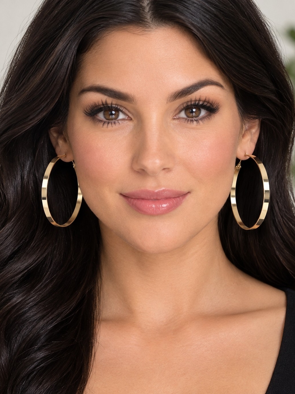 Guess 2" Classic Polished Gold Hoop Earrings, New with Tags